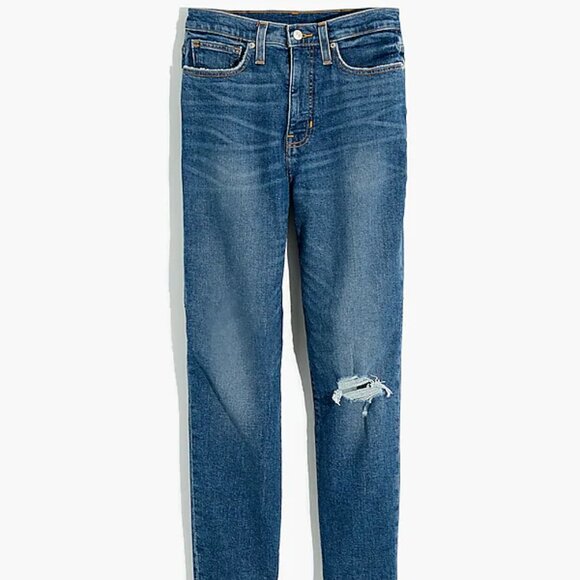 Madewell Momjean High Rise Slouchy Taper Comfort Stretch Edition Size 26 #K9929 - Picture 3 of 16